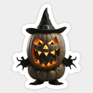 Halloween pumpkin with hat Sticker